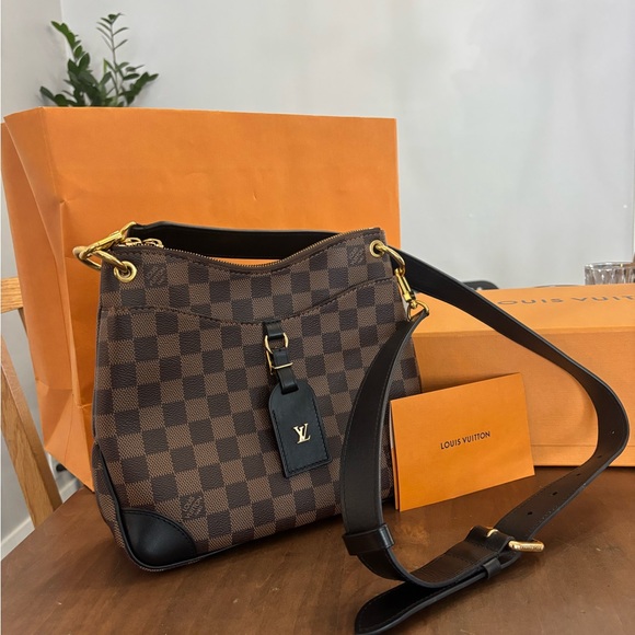Louis Vuitton Handbags - Louis Vuitton Damier Odeon NM PM N50064 Brown and Black Checkered Shoulder Bag